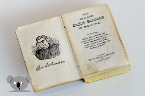 Opening Pages of the World's Smallest Dictionary